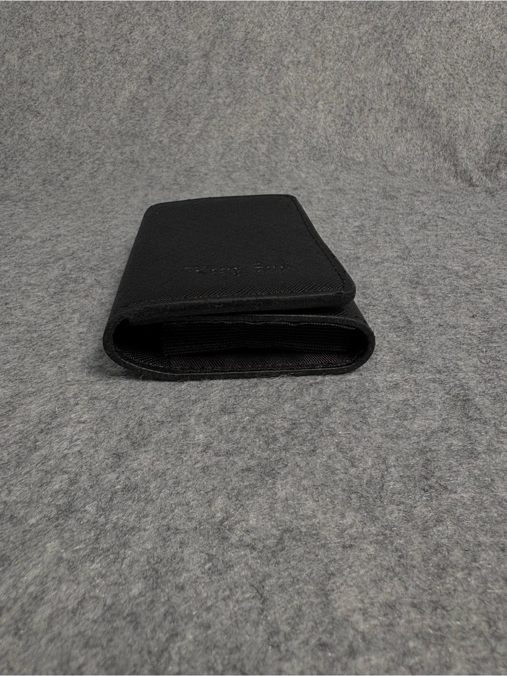 Black Accordion Card Holder Wallet ID Window Compact Organizer